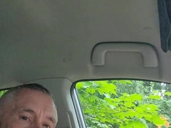 Parent masturbating off in the van and empty a ultra-cute explosion