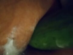 Massive Cucumber in Ass