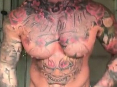 Tattoed guy and huge cock 3 6