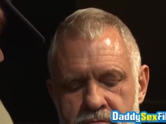 Daddy Rimmed And Fucked By Bald With Mitch Vaughn And Allen Silver