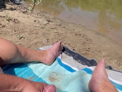 Jerking in public along the sea