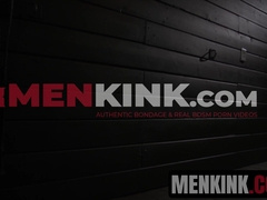 Leather hunk Dominic Pacifico splits open jock Zak Bishops tight hole