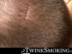 Straight buddies Cain and Boomer Jacoby chainsmoking and tries cock sucking for the f
