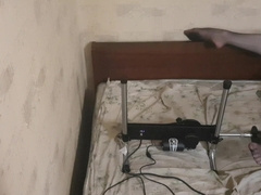 Femboy love fuckin' with bang-out machine home