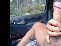 gaymanslaves.com super hot gay dude gets bare in his car and jerks off