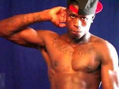 Kasch gets off solo with a big black cock