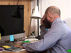 teddy step-dad Takes His twunk Stepson To Work