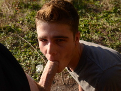 Matt Wellington fucks Travis Stevens after a quick car BJ