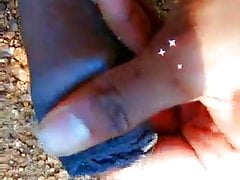 Uncut black cock cumming