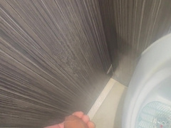 Public rest room, I attempted to entice the studs with my enormous rod