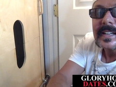 Gloryhole cub dickblowing and plowing thru wall