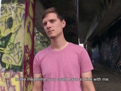 Shy amateur guy sucks and rides a stranger's big cock in the woods - CZECH HUNTER 555