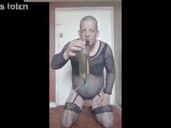 sissy gulps own piss