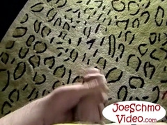 Spilling thick cum from my hard cock after solo masturbation