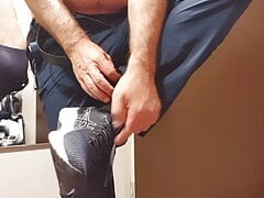 Master Ramon jerks off and spits all over the changing room and presents you with horny, sexy shorts that are delicious