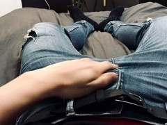 Masturbating, straight guy, big cock cumshot