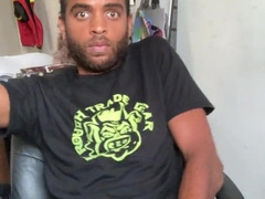 ROCK MERCURY PLAYS WITH GINORMOUS SAUCY PECKER ON CAM UNTIL HE DUMP JIZM ALL OVER GOODS