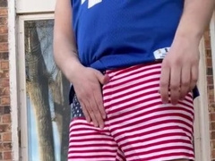 Round Boy spunks in his chubbies