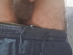 Alone boy jerking