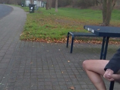 German daddy wanking outdoor 6