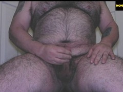 Now bear Kneels Jerking Off