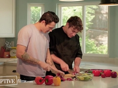 College Jocks Cooking Lesson Turns Into Passionate First Gay Fuck