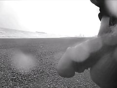 A cold day at the beach
