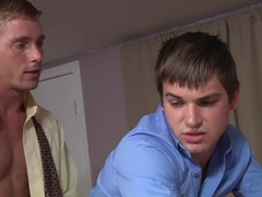 Co-workers fuck in the empty office and share restless scenes