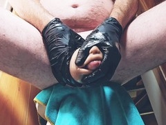 Daddy pounds his Fleshlight until a huge cumshot explodes