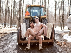 Kenzo Alvarez & Upton Sterling fuck each other outdoors.
