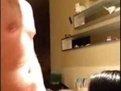 Asian Tranny Swallows White Thug Cum 8