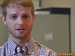 Office jock bangs twink after job interview
