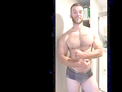 Getting off, gay muscle masturbation, wolf