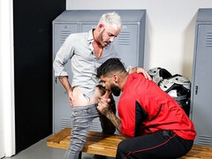 Muscular men share locker room anal kinks in supreme positions