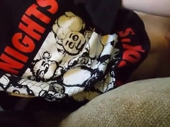 Buddy blows me on the couch while I stroke him CIM swallow 9