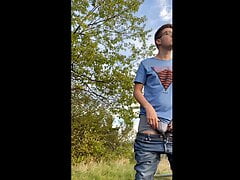 Its German Twink Jake019_xx first time Outdoor Naked and wanks in the Woods