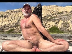 Amateur outdoors, amateur bear, masturbation cum