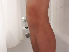 wanking in the shower