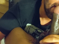 Sleazy Faggot Idolizing That Louisville Slugger Black Schlong Like A Manager