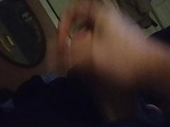 Uncut cock jerk