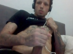 Dark-haired twink Maurice Crowbar pleasures himself in goth-themed Faphouse masturbation session