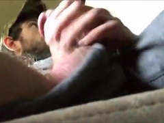 str8 muscle with big blue eyes precum in car 2 2