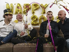 NYE stepdad orgy with Gabriel Clark and William Moore