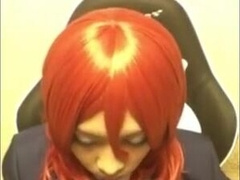 Asian Crossdresser Strokes Solo 2