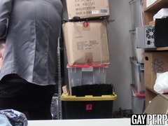 Thief destroyed with massive black cock of sneaky officer