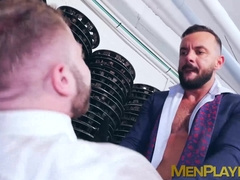 Salesman Diego Reyes fingered and fucked hard by his boss Sir Peter