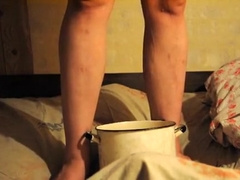 Peeing in pot(male version)