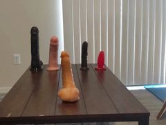 Frankie Labido Rides A Row of Big Anal Toys