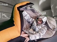 Humping Giant Sleepingbag and Super Puff Down Jacket