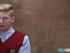 Blonde Twink Barebacked In Confessional Booth